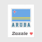Sticker Drapeau d'Aruba (Feuille)