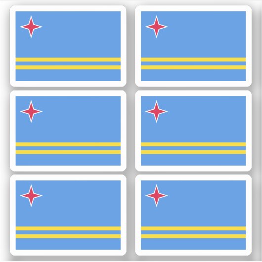 Sticker Drapeau d'Aruba (Devant)