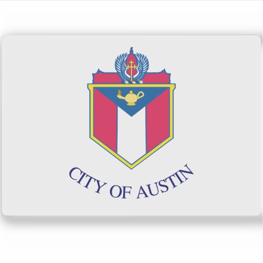 Sticker Drapeau d'Austin, Texas (Devant)