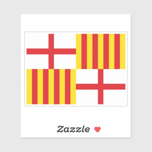 Sticker Drapeau de Barcelone (Feuille)