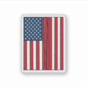 Sticker Drapeau de baseball en détresse Conception de vect (Devant)