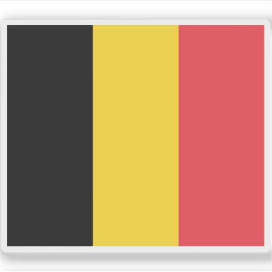 Sticker Drapeau de Belgique (Devant)