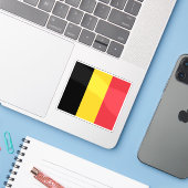 Sticker Drapeau de Belgique (Ordinateur portable avec iPhone)