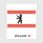 Sticker Drapeau de Berlin, Allemagne (Feuille)