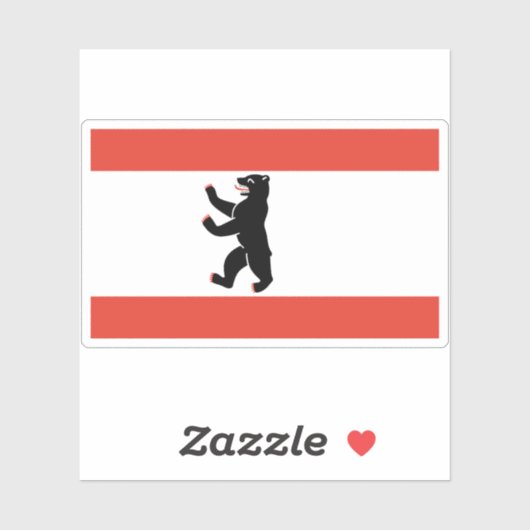 Sticker Drapeau de Berlin, Allemagne (Feuille)