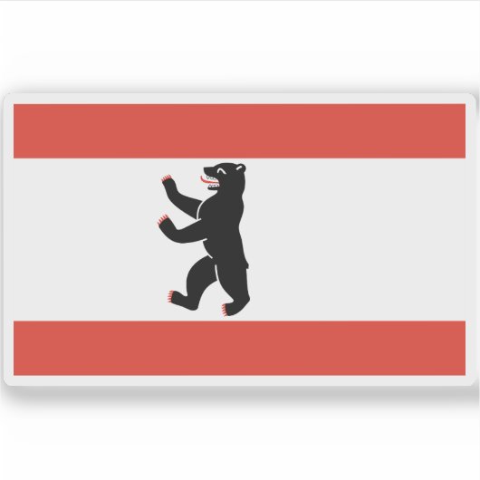 Sticker Drapeau de Berlin, Allemagne (Devant)