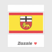 Sticker Drapeau de Bonn, Allemagne (Feuille)
