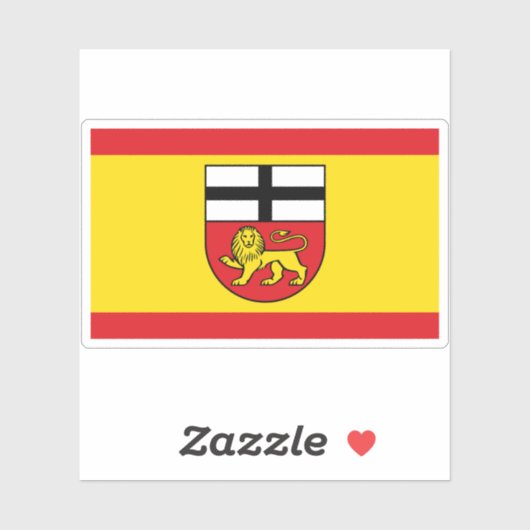 Sticker Drapeau de Bonn, Allemagne (Feuille)