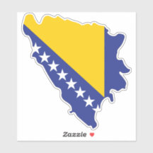 Drapeau De Bosnie-Herzégovine Sur La Carte Du Pays