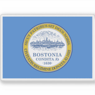 Sticker Drapeau de Boston, Massachusetts
