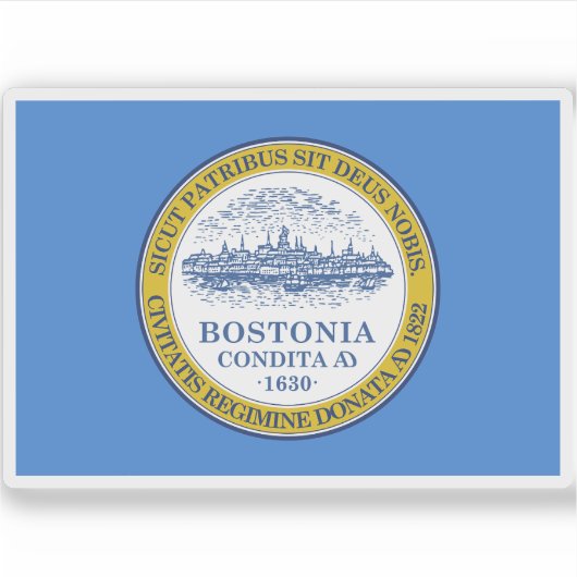Sticker Drapeau de Boston, Massachusetts (Devant)