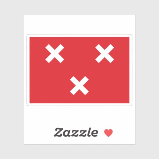 Sticker Drapeau de Breda, la Pays-Bas (Feuille)