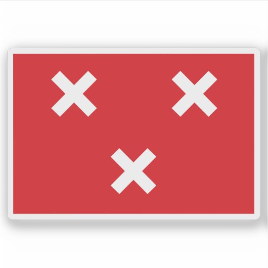 Sticker Drapeau de Breda, la Pays-Bas (Devant)