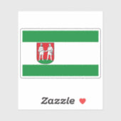 Sticker Drapeau de Bünde, Allemagne (Feuille)