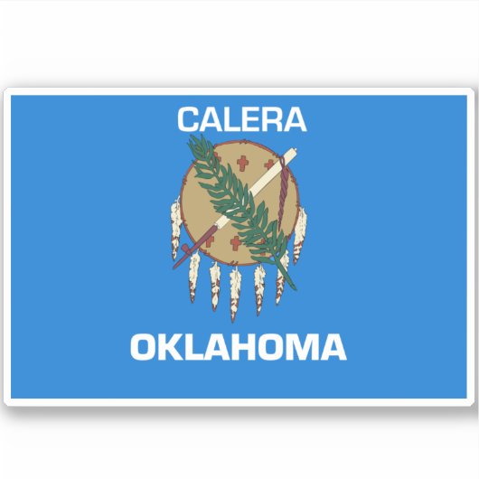 Sticker Drapeau de Calera Oklahoma (Devant)