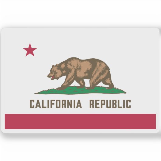 Sticker Drapeau de Californie (Devant)