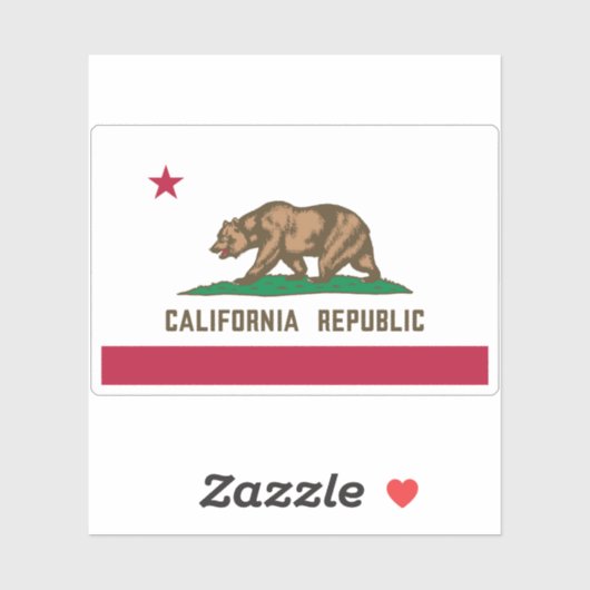 Sticker Drapeau de Californie (Feuille)