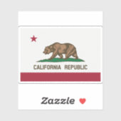 Sticker Drapeau de Californie Modèle (Feuille)