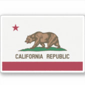 Sticker Drapeau de Californie Modèle (Devant)