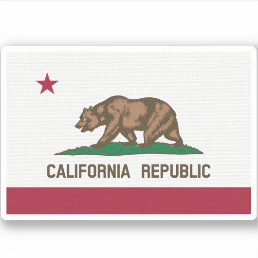 Sticker Drapeau de Californie Modèle (Devant)