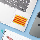 Sticker Drapeau de Catalogne (Ordinateur portable avec iPhone)