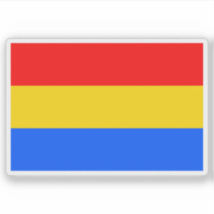 Sticker Drapeau de Český Těšín, République tchèque