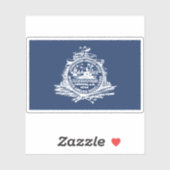 Sticker Drapeau de Charleston, Caroline du Sud (Feuille)