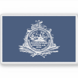 Sticker Drapeau de Charleston, Caroline du Sud