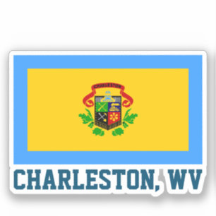 Sticker Drapeau de Charleston, Virginie-Occidentale