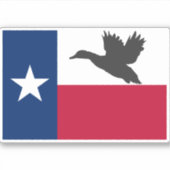 Sticker Drapeau de chasse au canard du Texas (Devant)