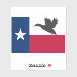Sticker Drapeau de chasse au canard du Texas