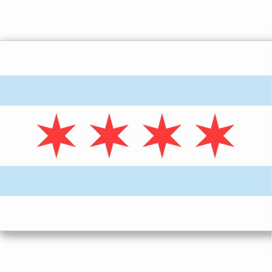 Sticker Drapeau de Chicago (Devant)