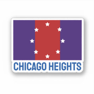 Sticker Drapeau de Chicago Heights, Illinois