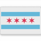 Sticker Drapeau de Chicago, Illinois (Devant)
