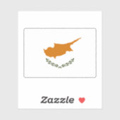 Sticker Drapeau de Chypre (Feuille)