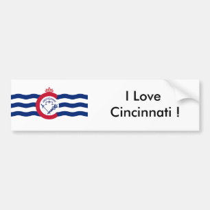 Sticker Drapeau de Cincinnati, État de l'Ohio, Éta
