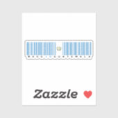 Sticker Drapeau de code-barres fait au Guatemala (Feuille)