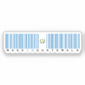 Sticker Drapeau de code-barres fait au Guatemala (Recto)