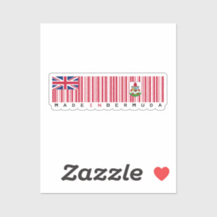 Sticker Drapeau de code-barres fait aux Bermudes
