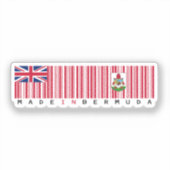 Sticker Drapeau de code-barres fait aux Bermudes (Recto)