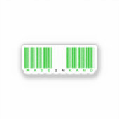 Sticker Drapeau de code-barres fait dans l'État de Kano (Recto)
