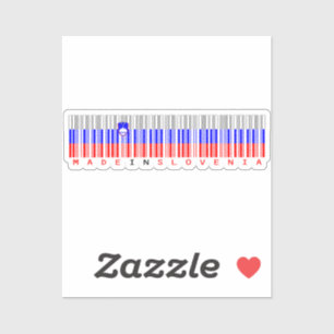 Sticker Drapeau de code-barres Made in Slovenia