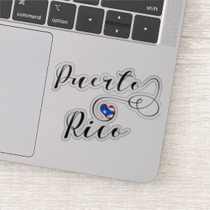 Sticker Drapeau de coeur de Porto Rico