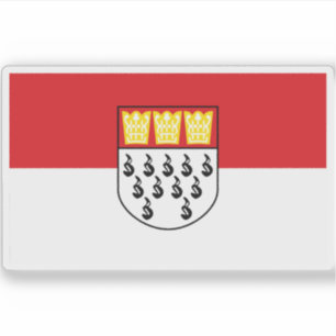 Sticker Drapeau de Cologne (Cologne), Allemagne