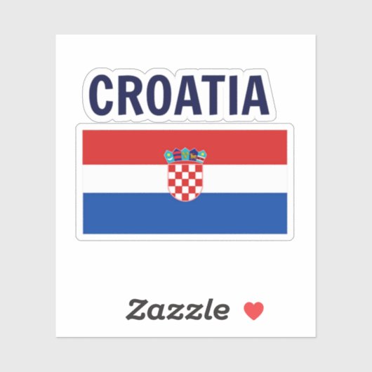 Sticker Drapeau de Croatie (Feuille)