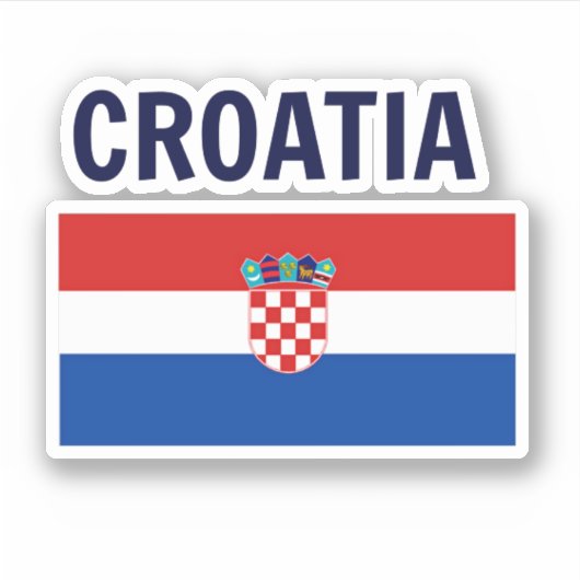 Sticker Drapeau de Croatie (Devant)