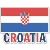 Sticker Drapeau de Croatie (Devant)