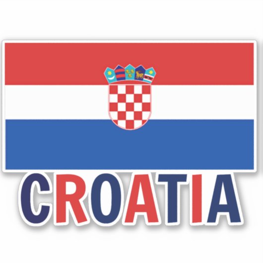 Sticker Drapeau de Croatie (Devant)