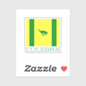 Sticker Drapeau de Culebra, Porto Rico (Feuille)
