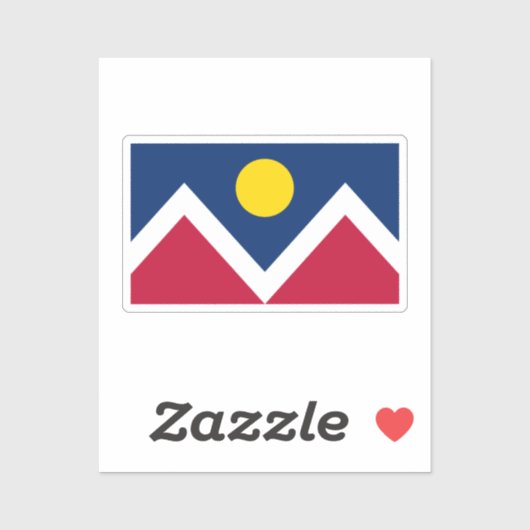 Sticker Drapeau de Denver, Colorado (Feuille)